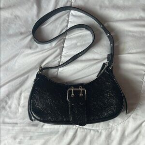 Uniqlo Black Textured Shoulder Bag